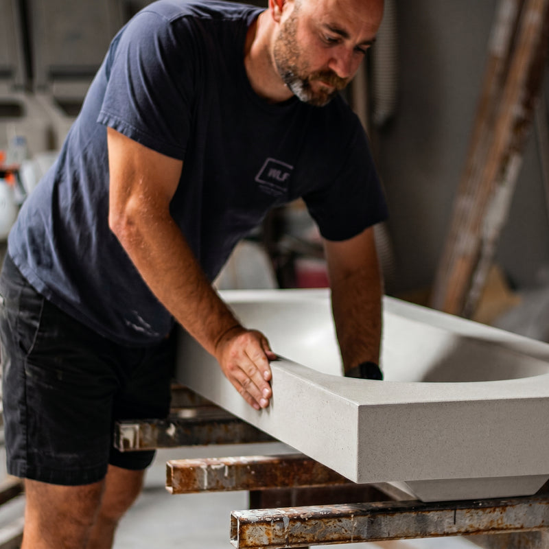 Concrete crafted piece