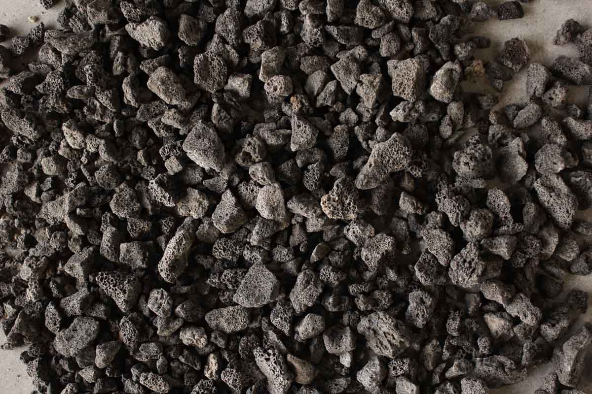 Crushed Lava Rock Concrete Wave Design