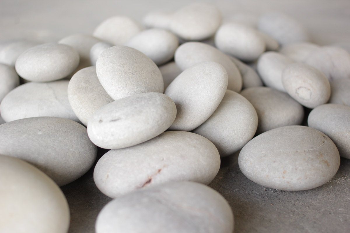 White Fire Stones Concrete Wave Design