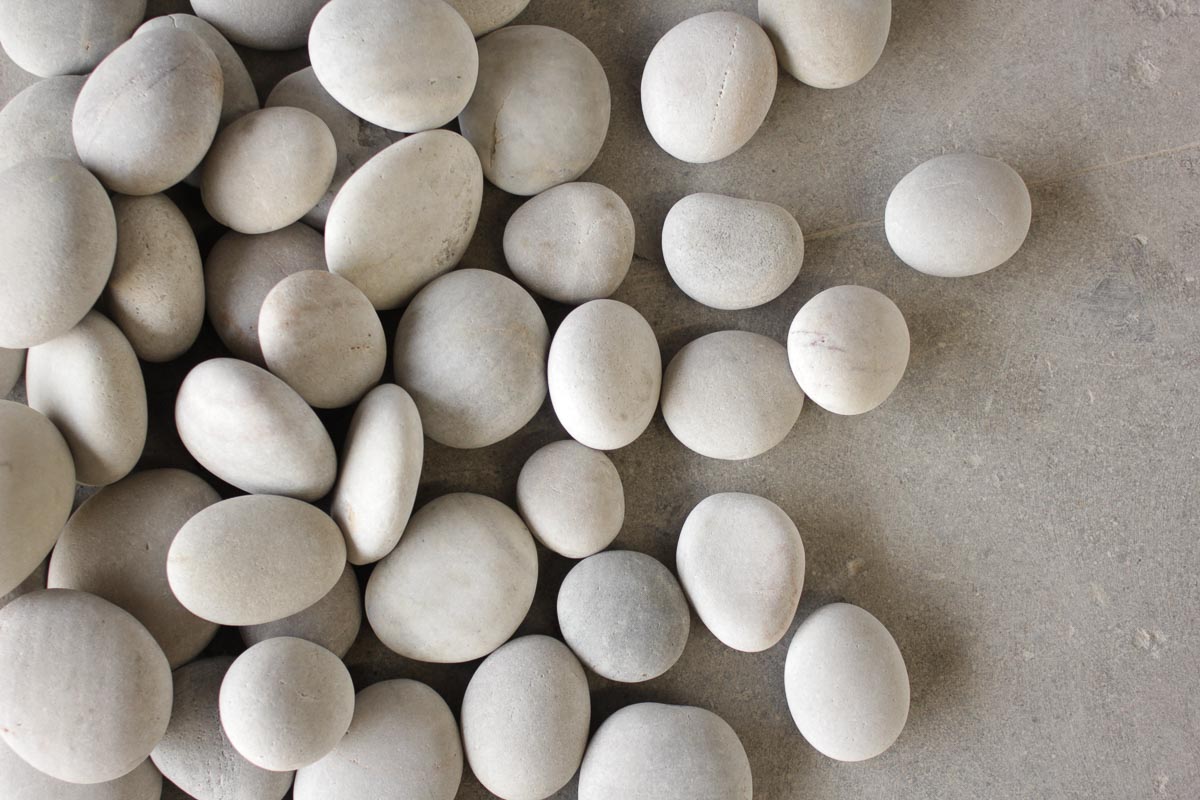 White Fire Stones Concrete Wave Design 